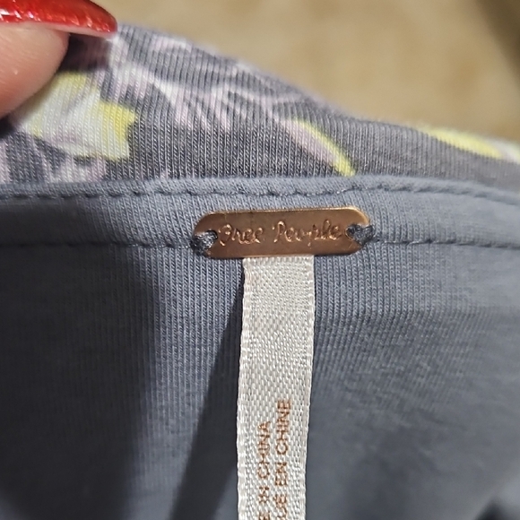 Free People Floral Tube Top - Blue and White - Picture 2 of 2